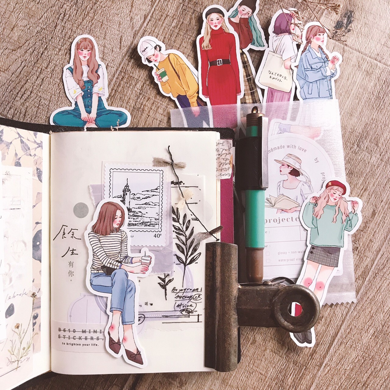 projectcubic｜單張女孩貼紙隨機出貨