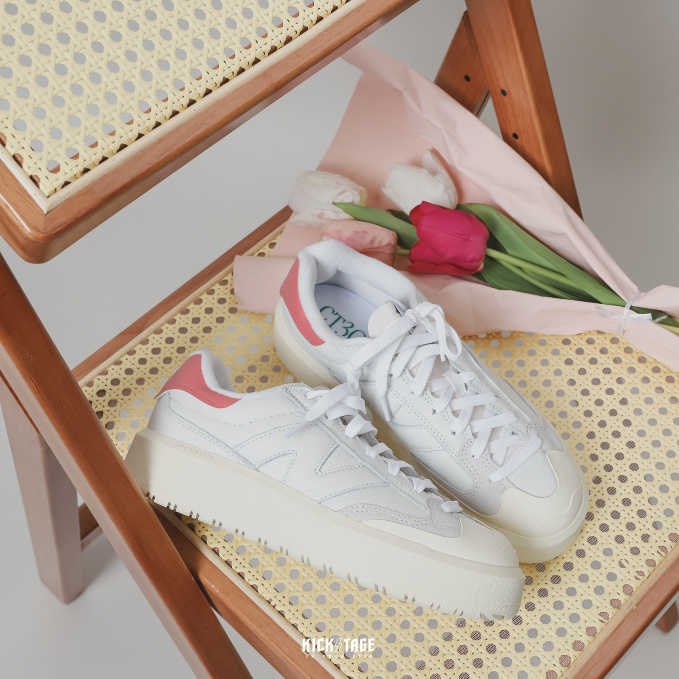 <特價，不退換> NEW BALANCE 302 白粉 厚底增高鞋 復古 奶油底 休閒鞋【CT302OC】NB302