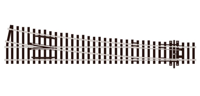 Peco SL-89 HO規 Left Hand 12度 1524mm 左岔軌