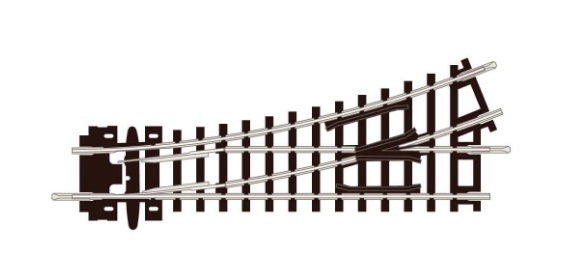 Peco ST-6 N規 Left Hand R1 22.5度 228mm 左岔軌