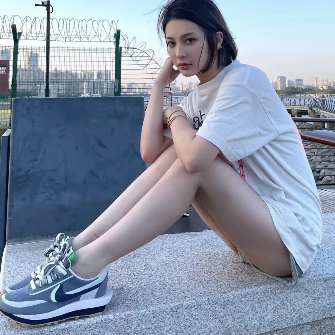 CLOT x Sacai x Nike LDWaffle "Cool Grey" 三方聯名 灰藍 DH3114-001