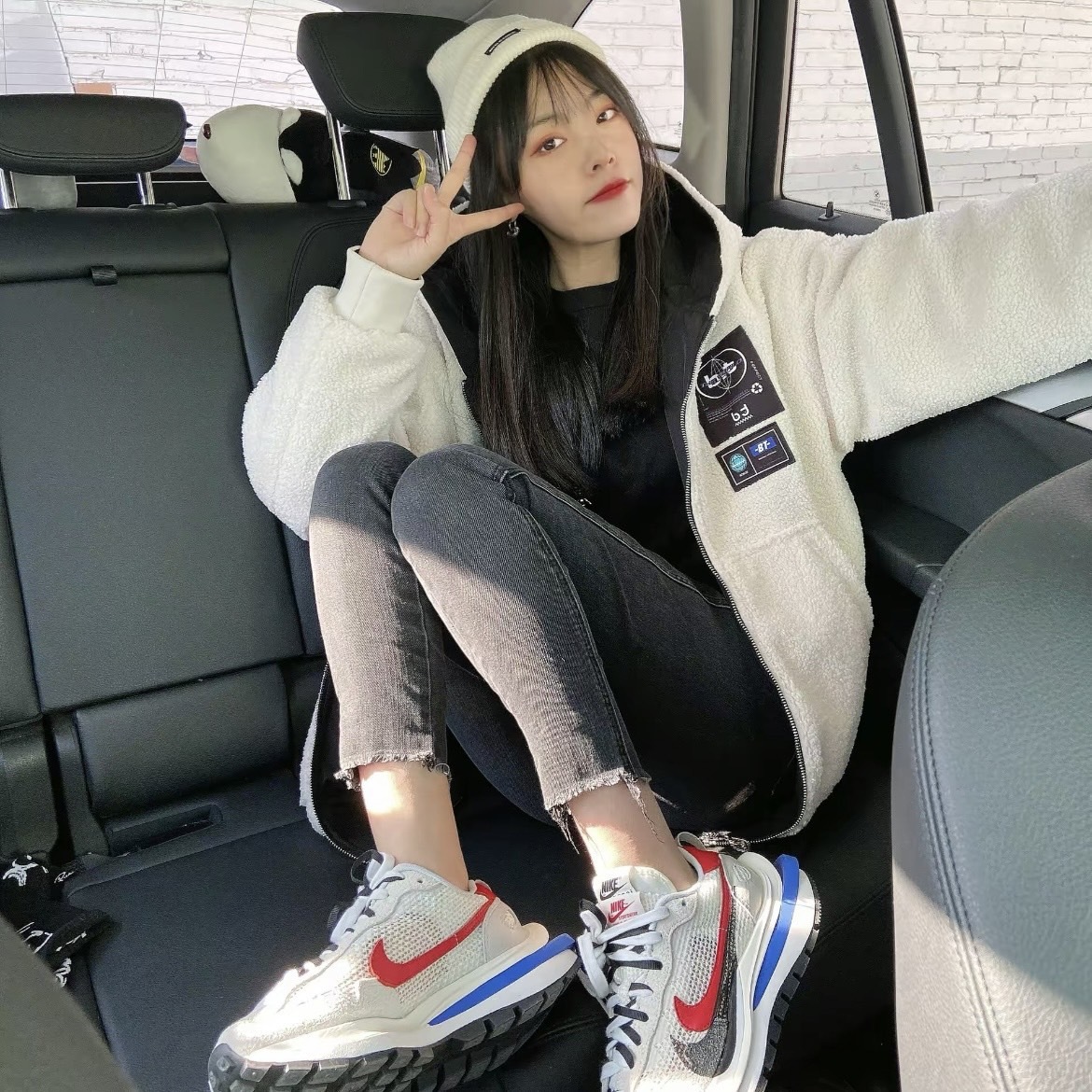 Sacai x Nike VaporWaffle "Royal Fuchsia" 聯名 雙勾 麂皮 網眼 拼接 解構 紅白藍 CV1363-100