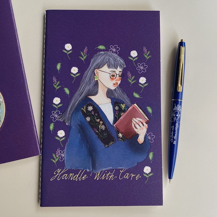 深藍花季 線裝空白筆記本｜甜蜜生活十週年紀念