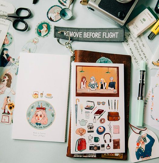 復古咖啡館 線裝空白筆記本｜甜蜜生活十週年紀念