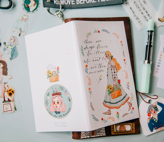 花園採集 線裝空白筆記本｜甜蜜生活十週年紀念