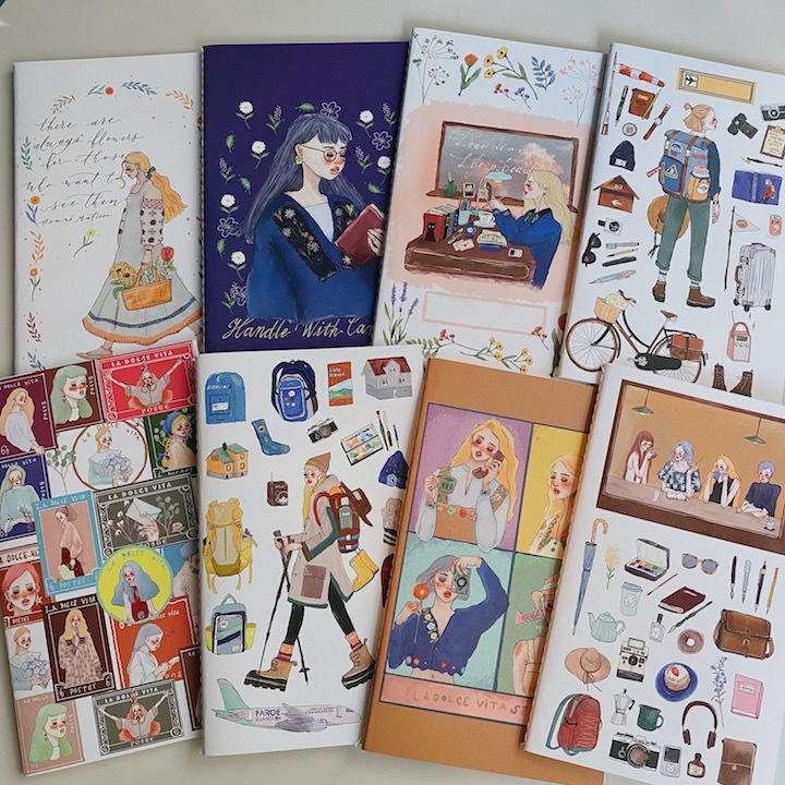 全套 十週年紀念線裝空白筆記本｜甜蜜生活