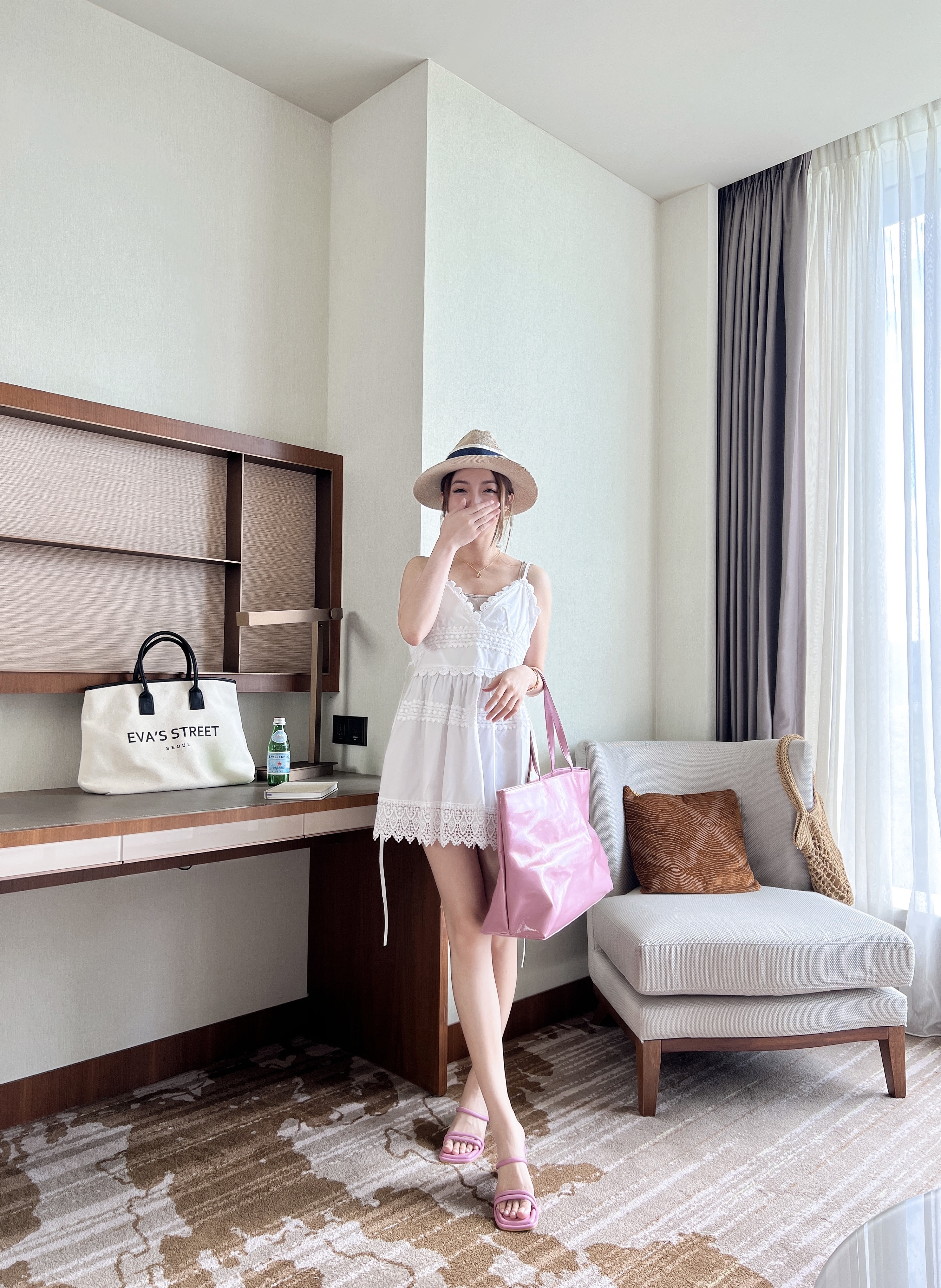 高單櫃法式度假極美雕花蕾絲短洋