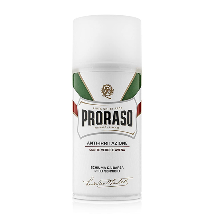 義大利 Proraso - 敏感肌刮鬍泡（植萃綠茶 / 白標）
