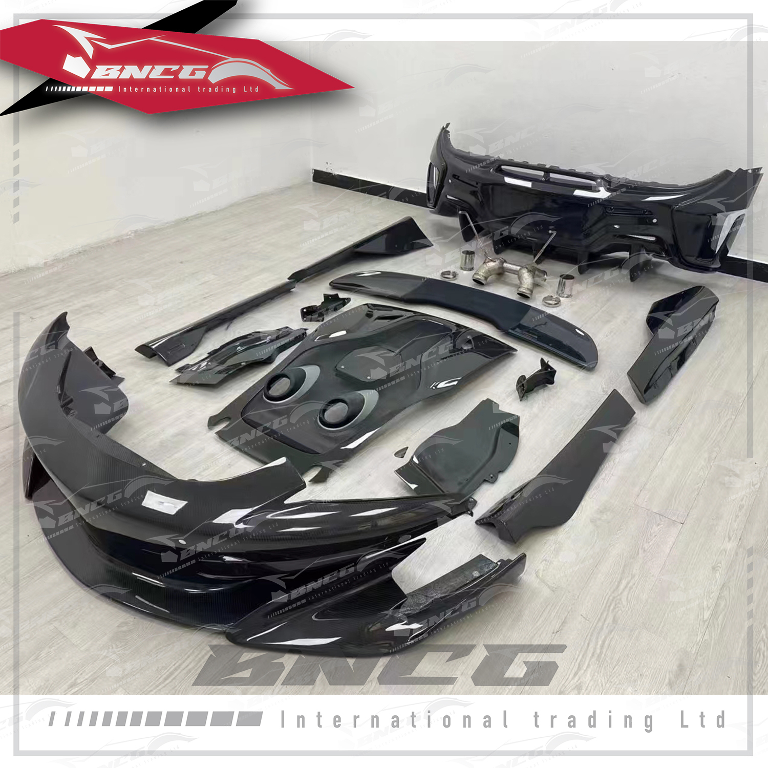 麥拉倫 McLaren 570s 改 600lt 卡夢 乾碳纖維 大包圍 前後保桿 側裙 尾翼 尾飾管