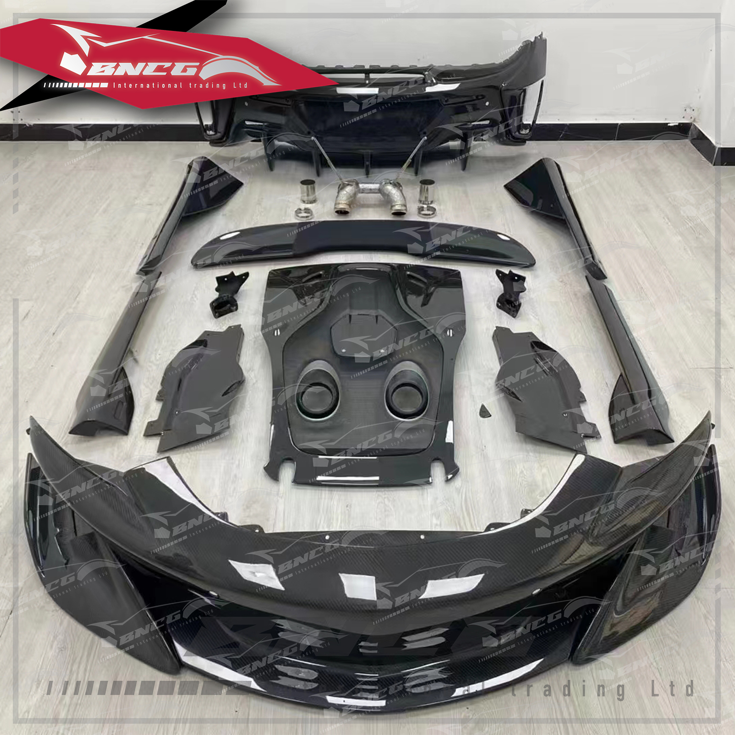 麥拉倫 McLaren 570s 改 600lt 卡夢 乾碳纖維 大包圍 前後保桿 側裙 尾翼 尾飾管