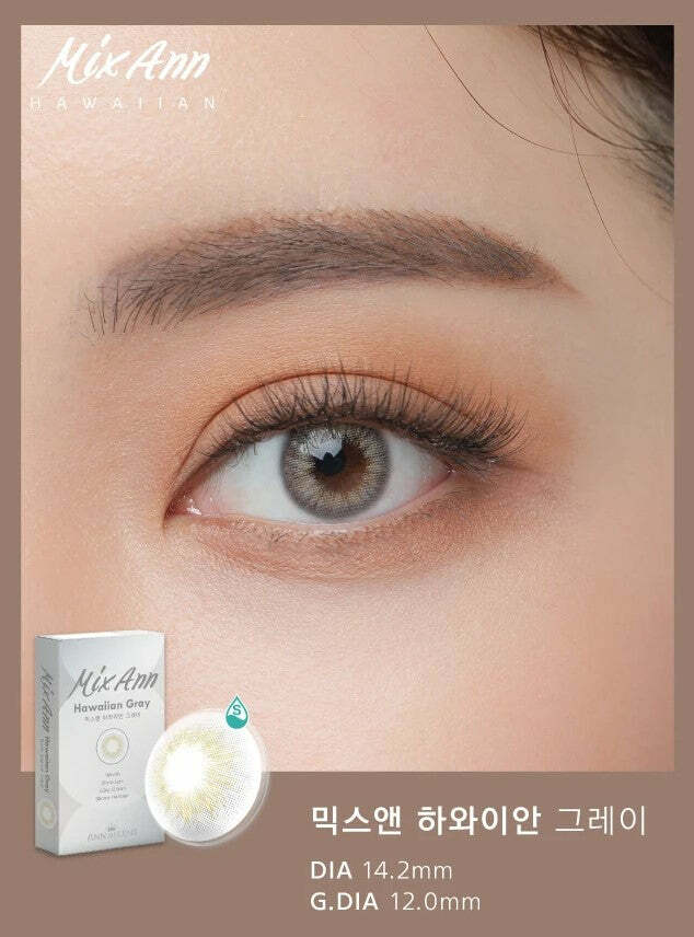 Ann365 Mixx Ann Hawaiian Gray 1 Month Contact Lenses