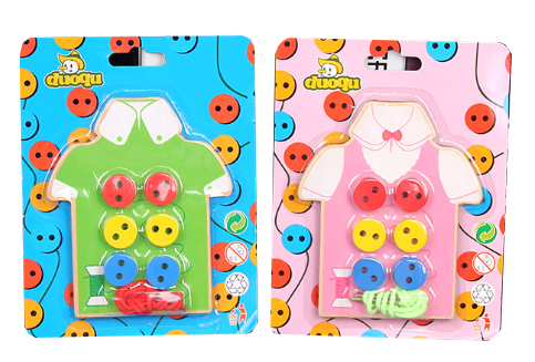 現貨區 蒙氏早教衣服穿繩木製遊戲 1503