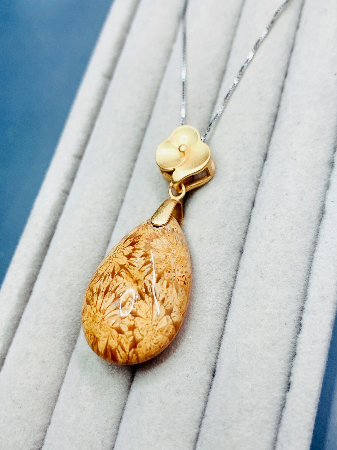 珊瑚石項鍊墜丨春暖花開丨共四款