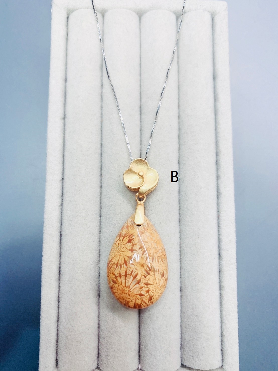 珊瑚石項鍊墜丨春暖花開丨共四款