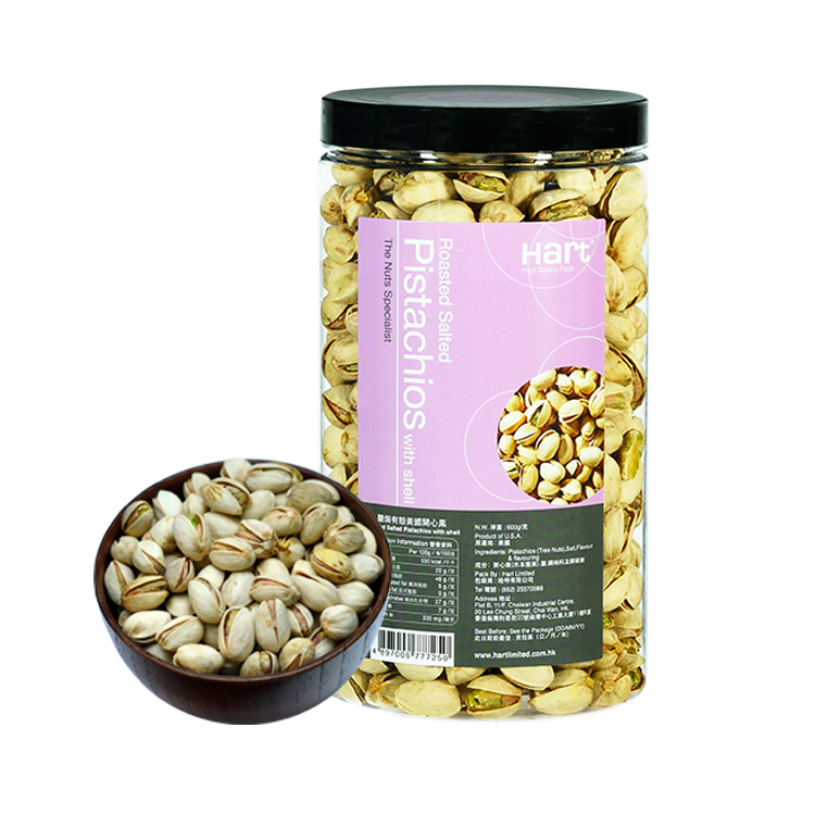 哈特 鹽焗有殼美國開心果 600g [食用日期︰1/12/2026]