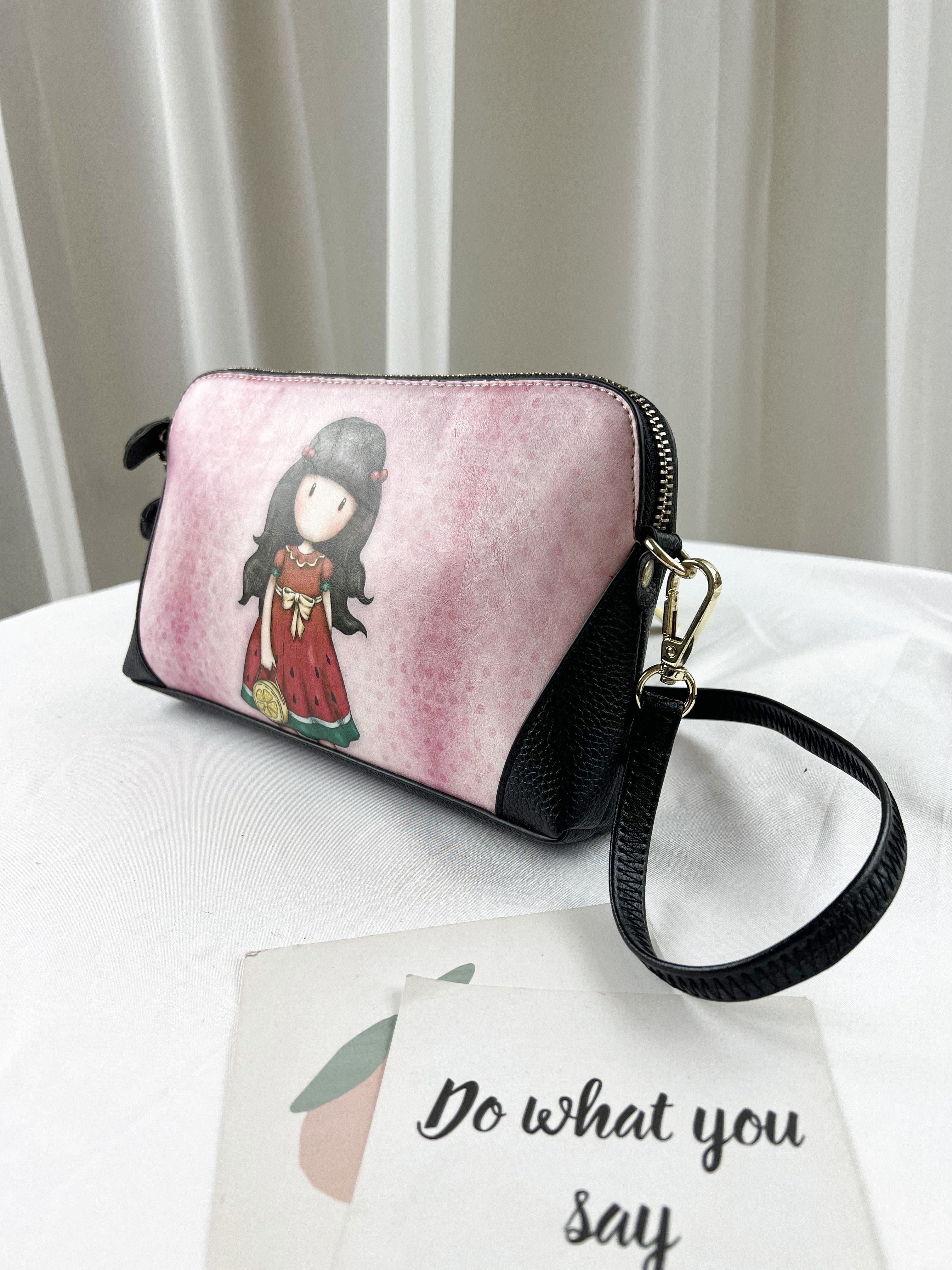 娃娃真皮防潑水手拿包 / 側背包  #SM-606