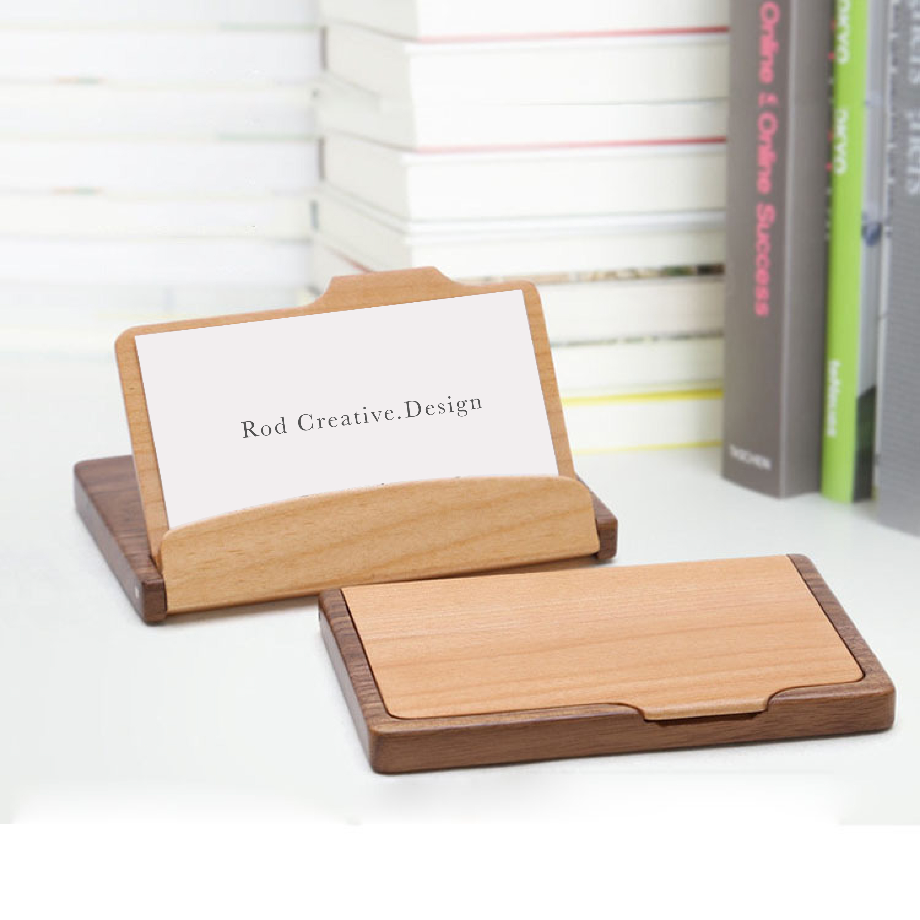 高質感典雅實木名片收納盒