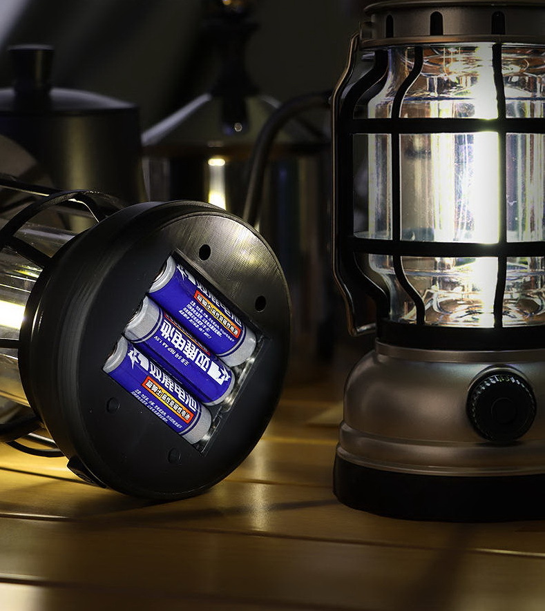 復古手提露營燈 (電池) 黑色 露營/戶外/休閒/旅遊/警示燈/營燈 80CBZSF604003BK