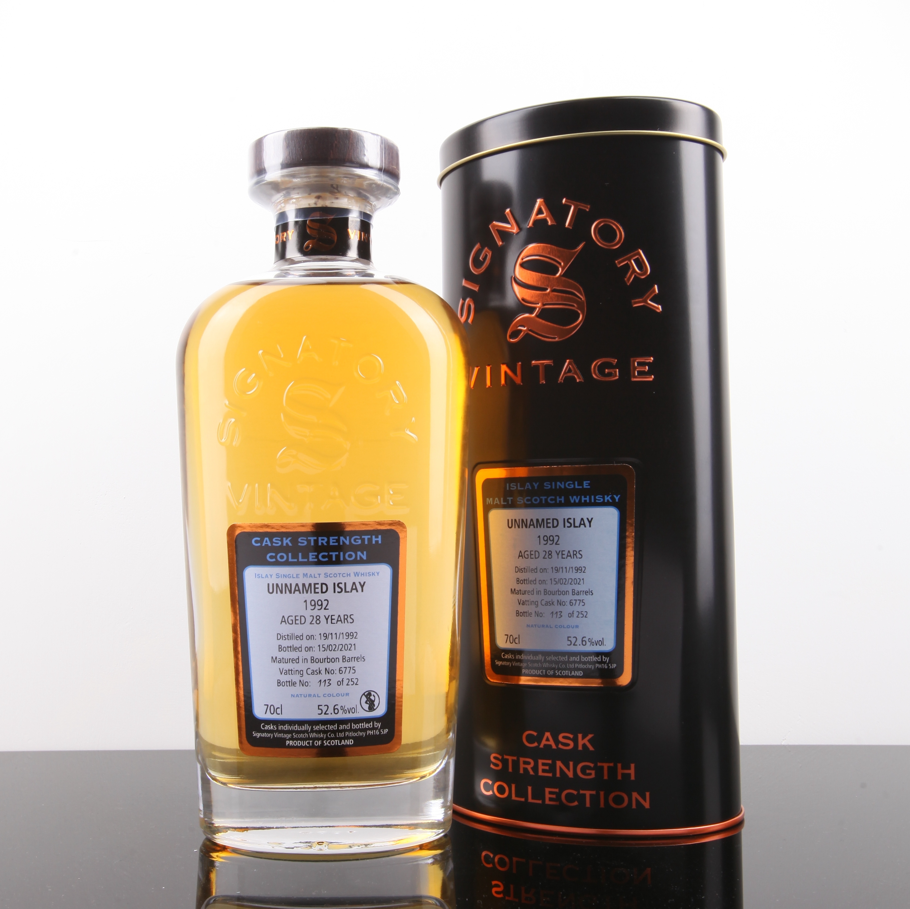 Signatory Vintage Unnamed Islay 1992/28YO Bourbon Barrels #6775 52.6%