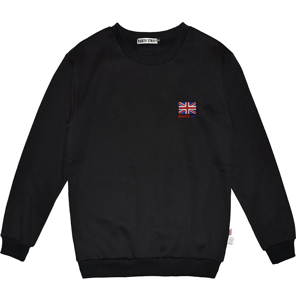 Embroidery-Union Jack 英國國旗 刺繡 梳搖剪圓T