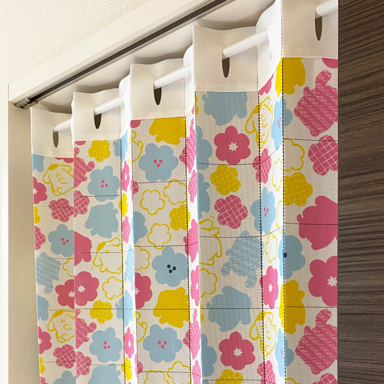 22143-PN Sanrio 布甸狗多用途風琴簾 北歐花 #CM22A-93595