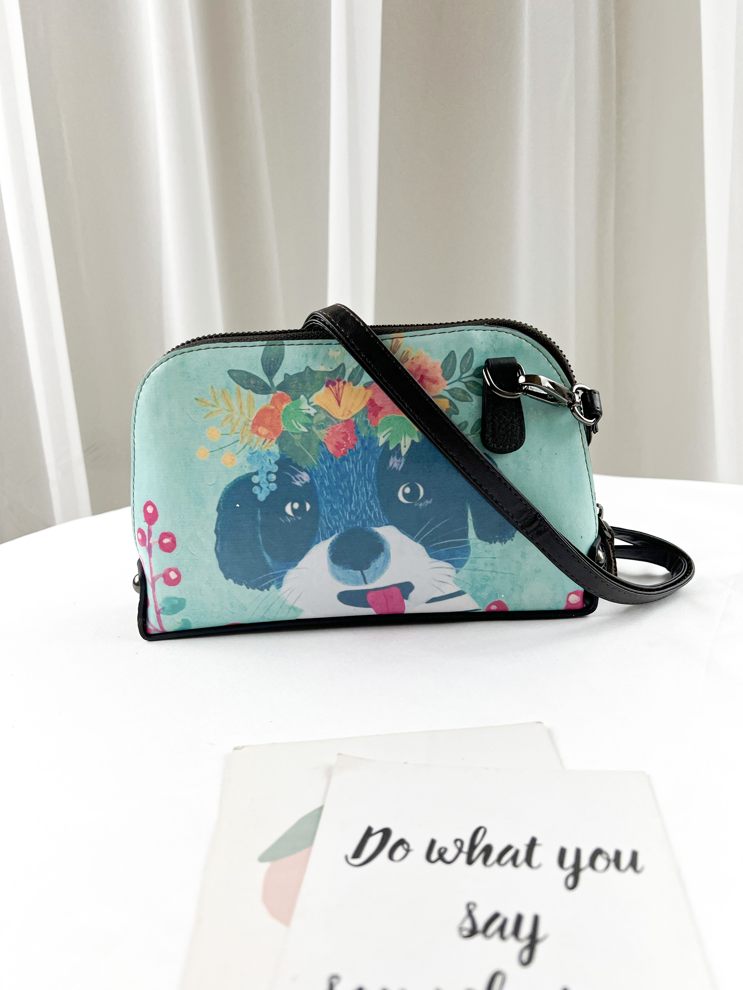 狗狗真皮防潑水手拿包 / 側背包  #SM-606