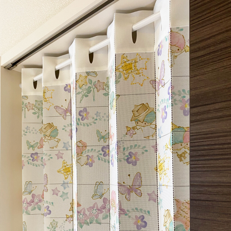 22143-TS Sanrio Little Twin Stars 多用途風琴簾 花卉園 #CM22A-93598