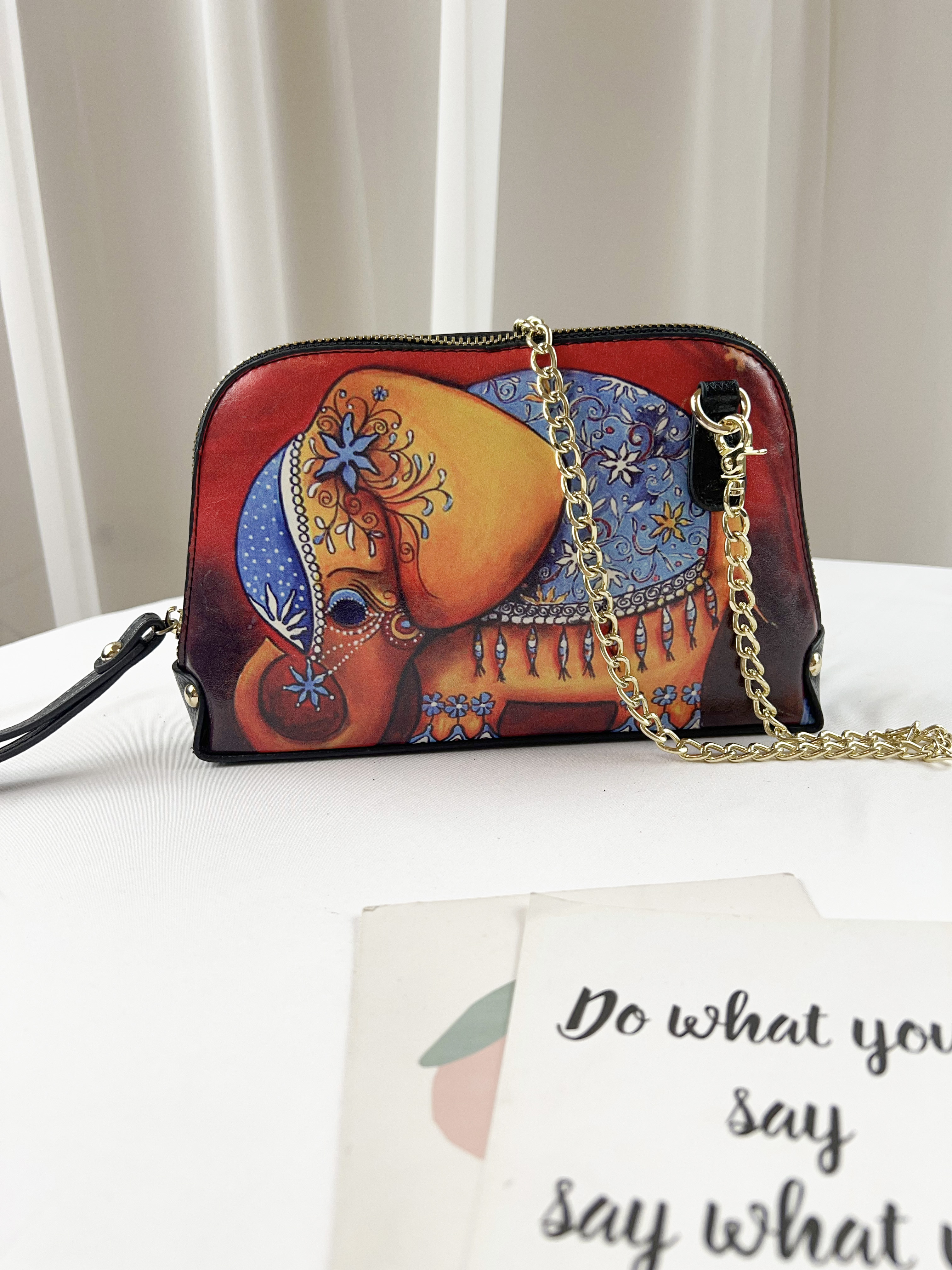 大象真皮防潑水手拿包 / 側背包  #SM-606