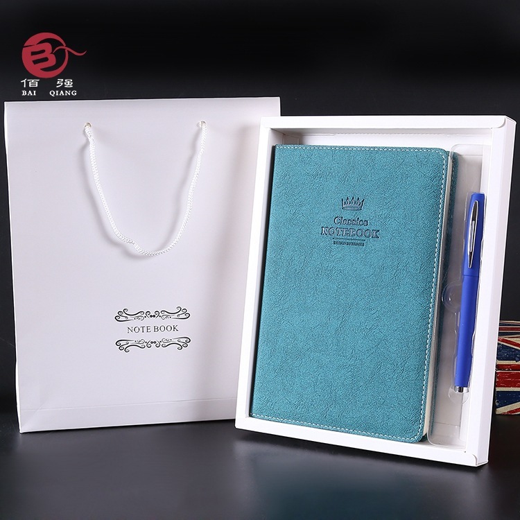 A5/A6仿皮客製logo筆記本/簽字筆商務禮盒