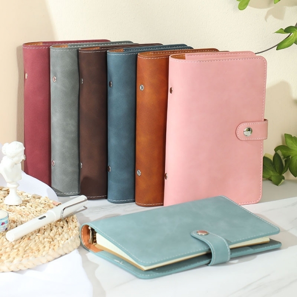 A6活頁仿皮復古手帳筆記本