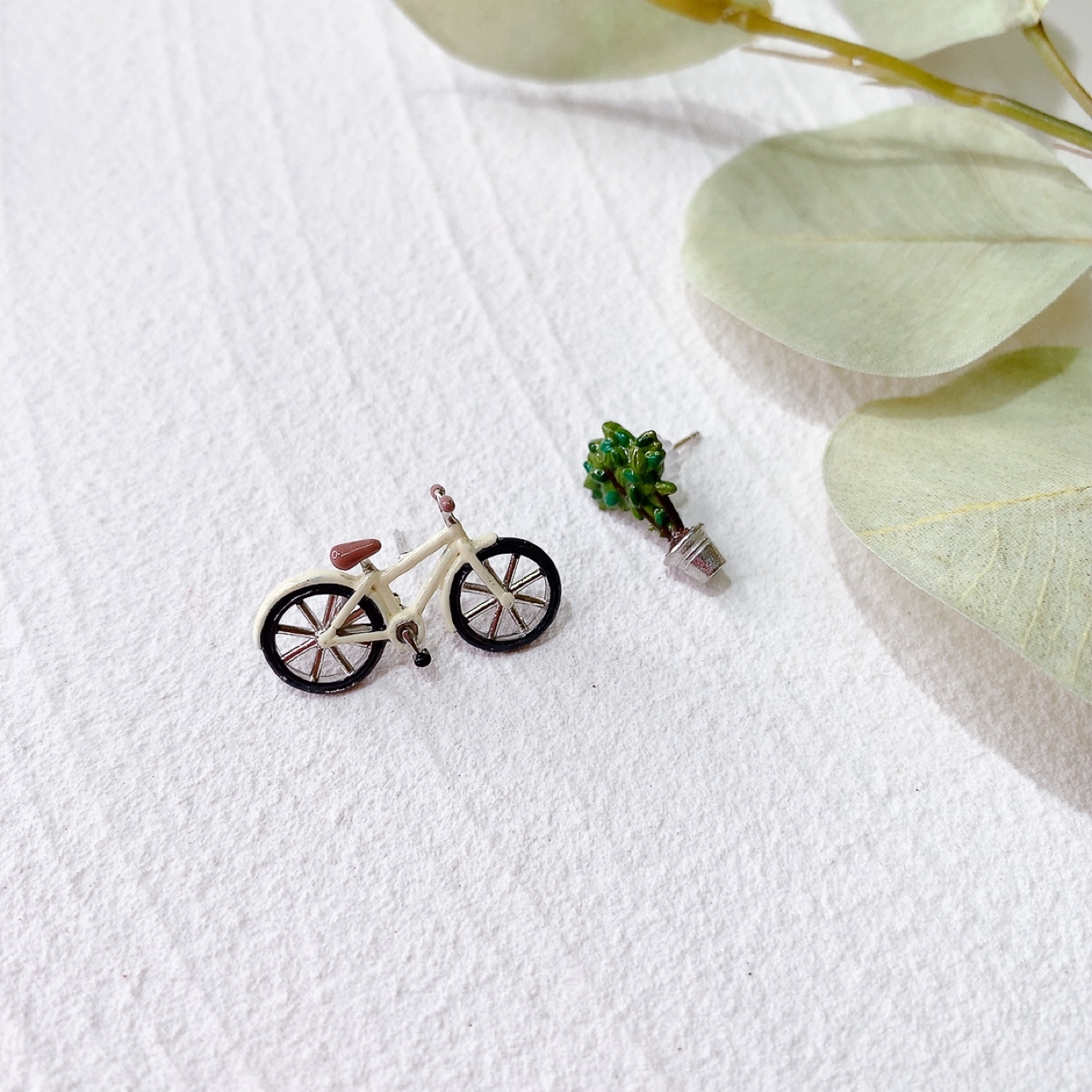 Ayatorie 單車與植物耳環