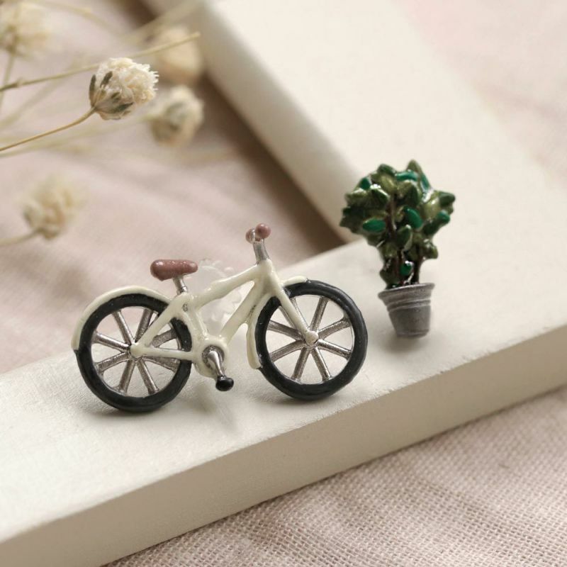 Ayatorie 單車與植物耳環