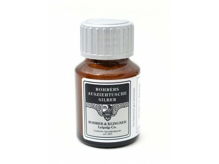 銀色(Silver) 復古蟲膠墨水 50ml（沾水筆用)｜德國Rohrer & Klingner