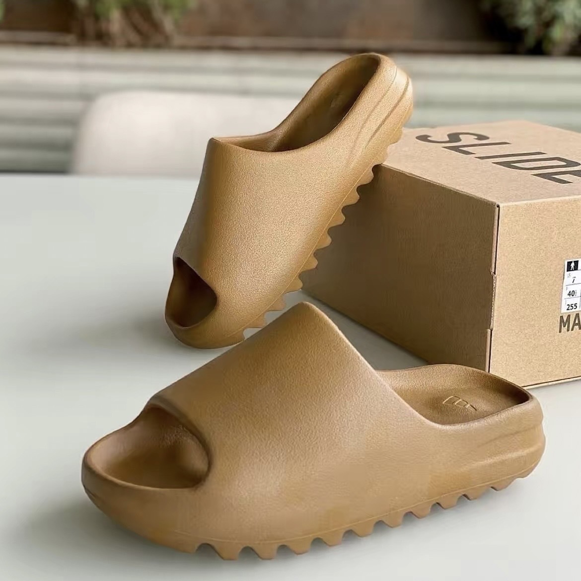 adidas Yeezy Slide "Ochre" 拖鞋 棕色 軍褐 GW1931