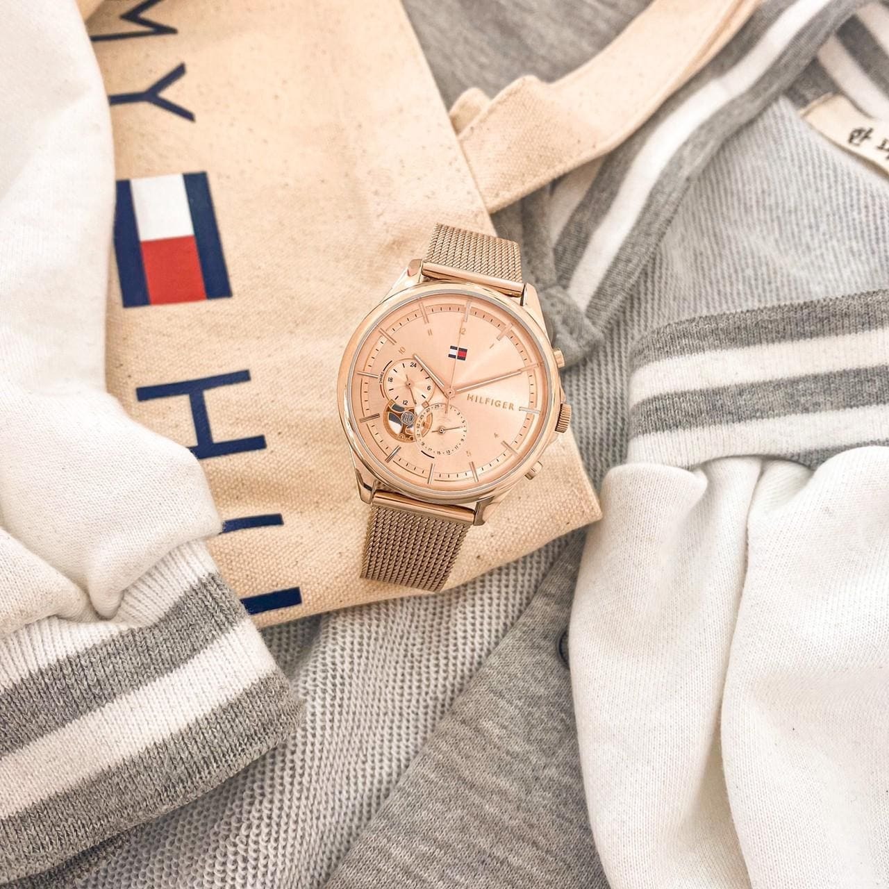 【Tommy Hilfiger】時尚造型鏤空石英腕錶 1782486 38mm  現代鐘錶