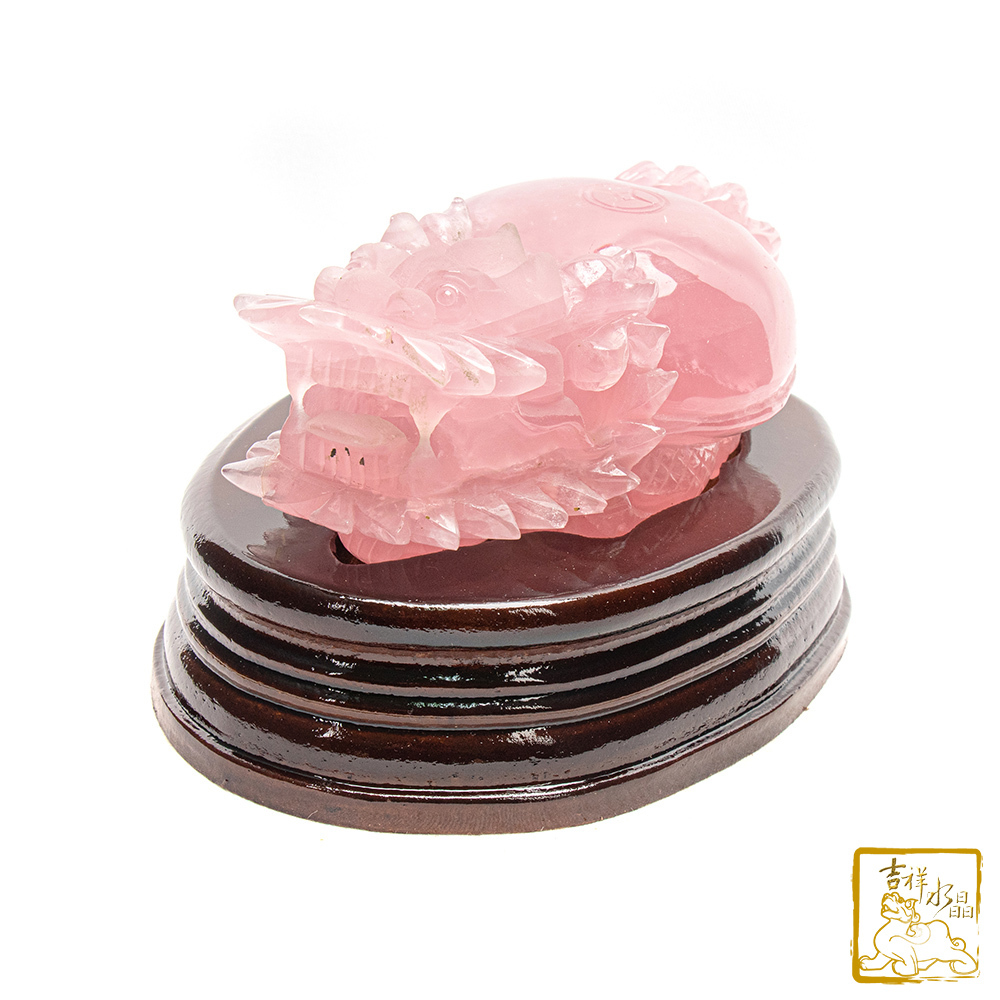 粉水晶龍龜 707g 招納正財