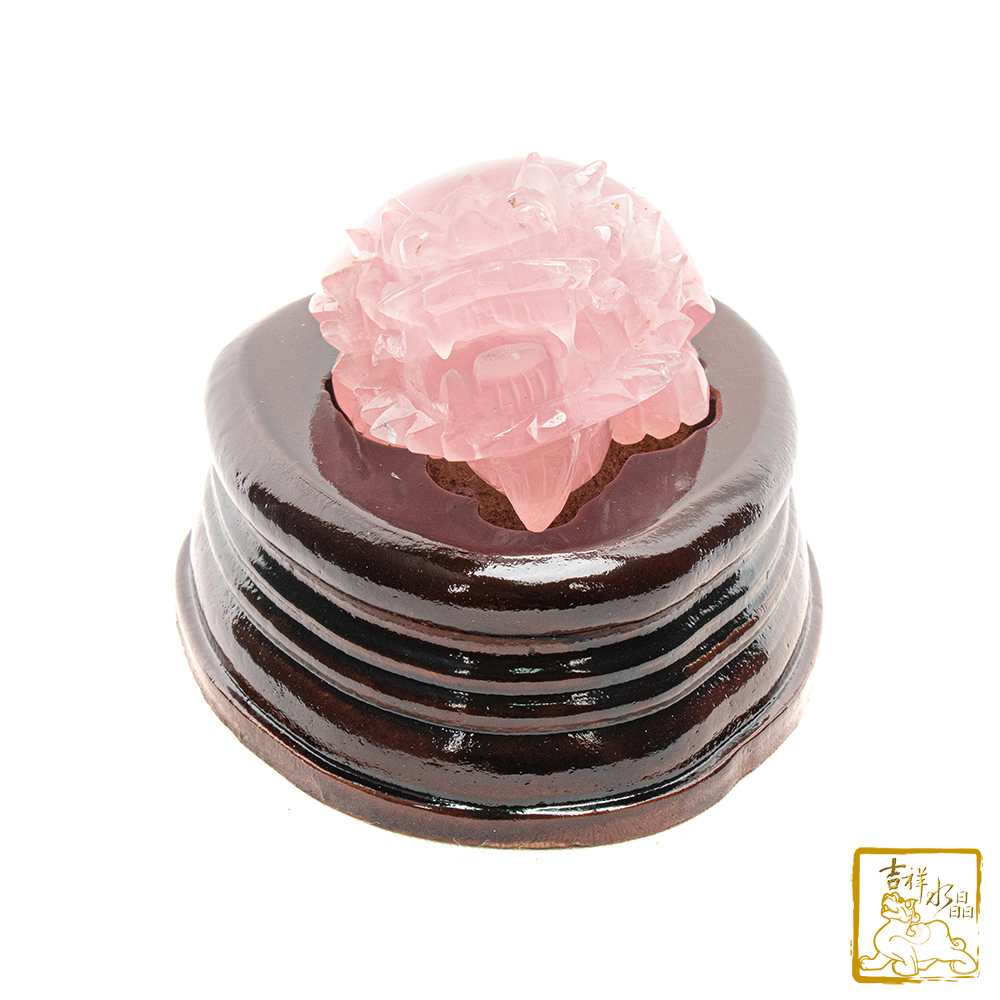 粉水晶龍龜 272g 招納正財