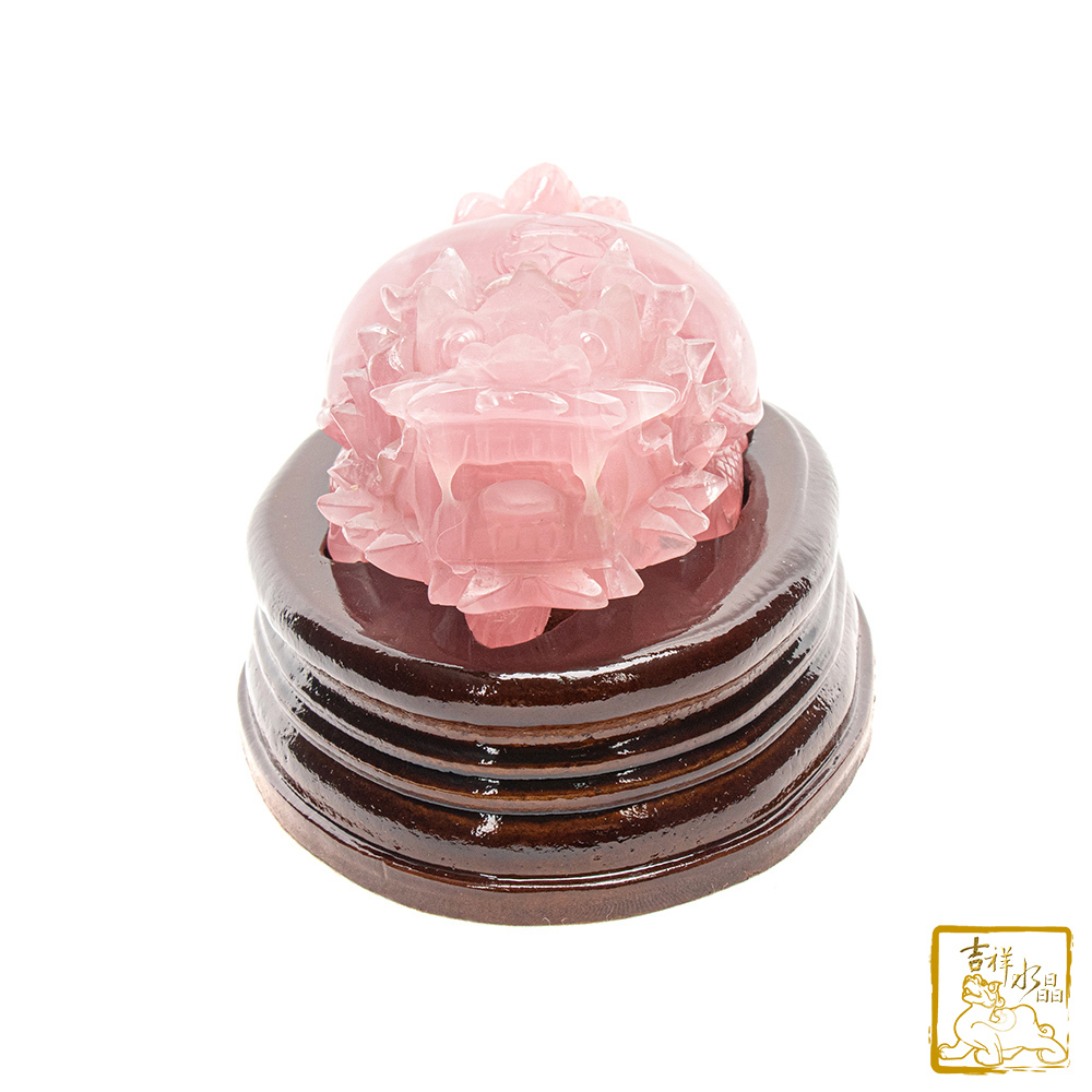 粉水晶龍龜 621g 招納正財