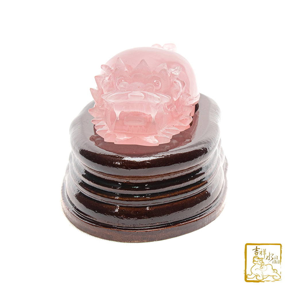 粉水晶龍龜 263g 旺運守財