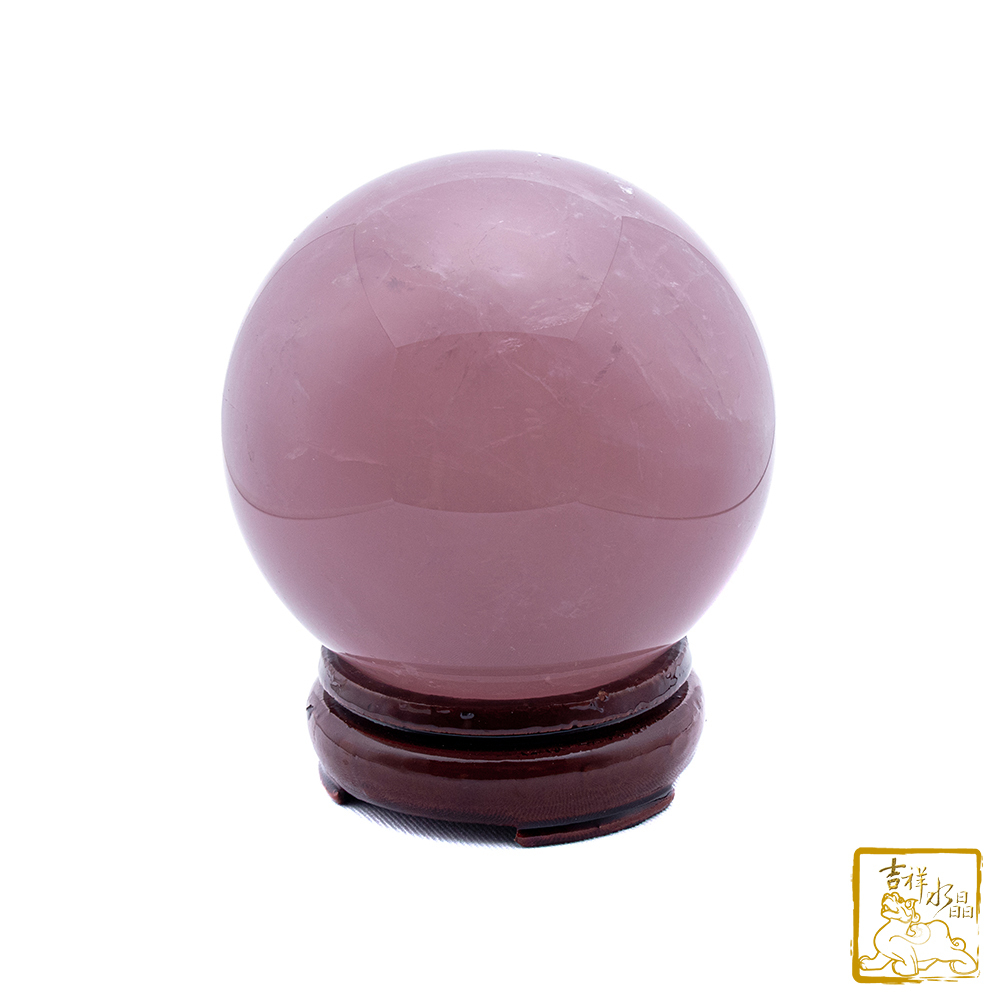 星光粉水晶球 直徑8.6cm 人緣桃花