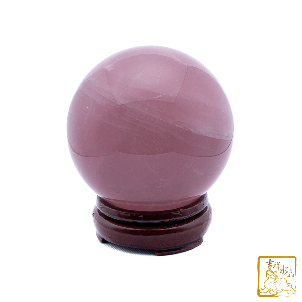 星光粉水晶球 直徑8.6cm 人緣桃花