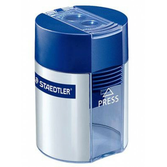 Staedtler - 施德樓 三角形雙孔鉛筆刨 , 顏色筆和粗鉛筆/鉛筆適用