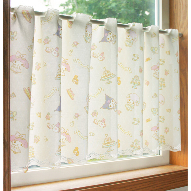 Sanrio My Melody & Kuromi 咖啡廳窗簾 120 x 45 cm 下午茶 #CM22C-93556