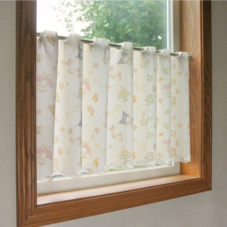 Sanrio My Melody & Kuromi 咖啡廳窗簾 120 x 45 cm 下午茶 #CM22C-93556