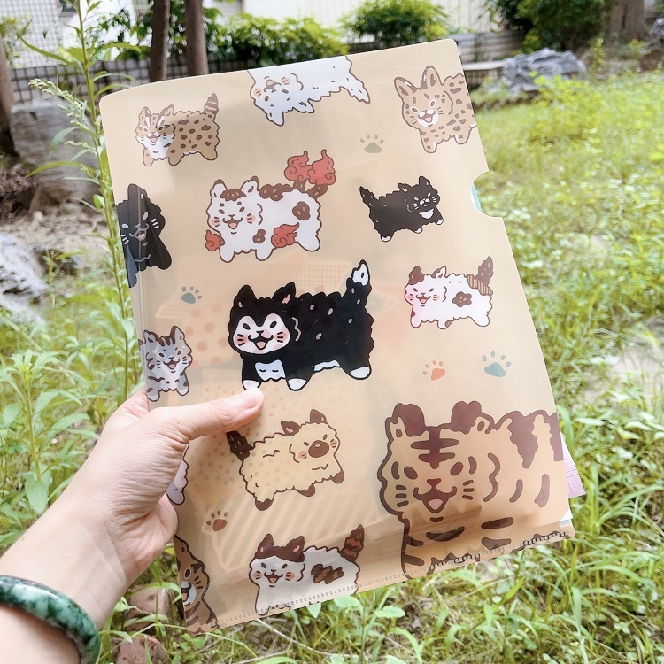 貓貓大炸毛 A4  L型資料夾｜白色吉米  臺灣