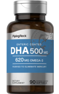 【Piping Rock】現貨 DHA 天然魚油 omega-3 DHA/EPA DHA 500mg 90顆