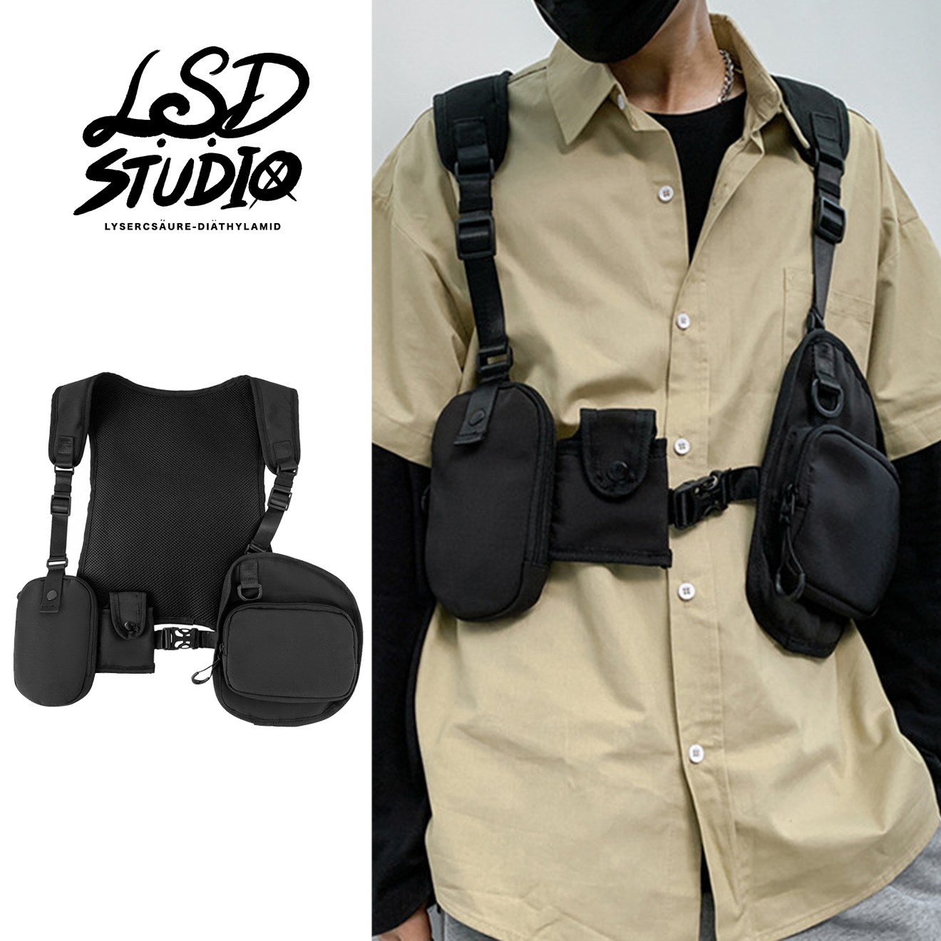 【BGJJ001】暗黑機能穿戴背心包