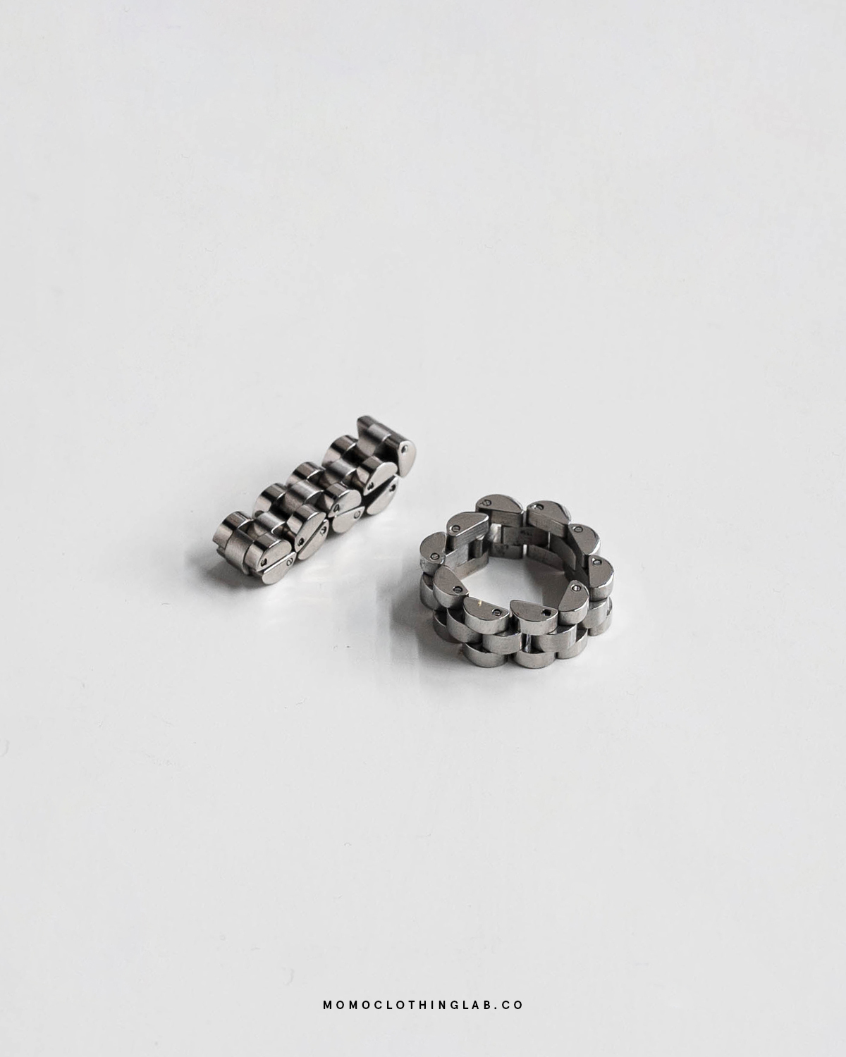 #現貨 (ACCR527) 鋼戒 金屬錶帶圓寬戒