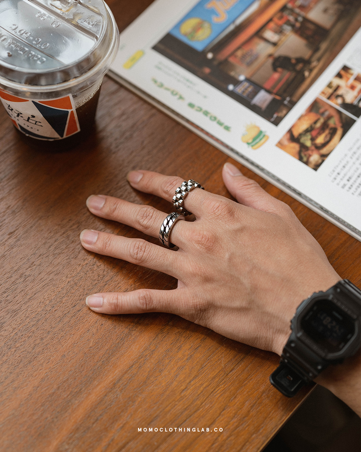 #現貨 (ACCR525) 鋼戒 個性斜紋輪胎戒