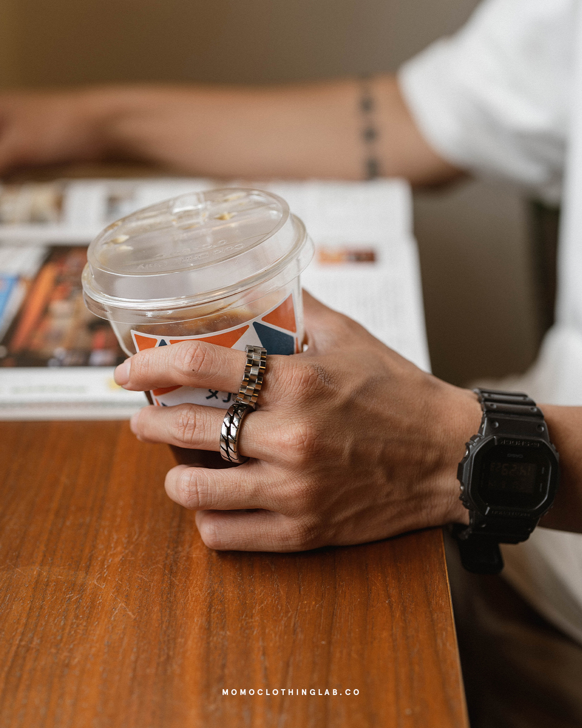 #現貨 (ACCR527) 鋼戒 金屬錶帶圓寬戒